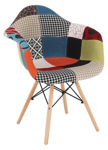 Fotel, anyag patchwork|bükk, TOBO 3 NEW