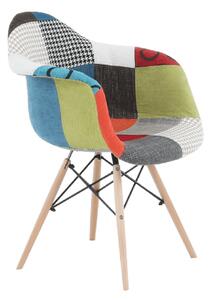 Fotel, anyag patchwork|bükk, TOBO 3 NEW