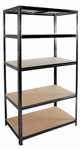 Linder Exclusiv Fém polcrendszer 180x90x40 cm 5 polcos Fekete