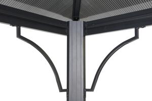 Modern kerti pavilon Santiago 3x4m Garden Point antracyt