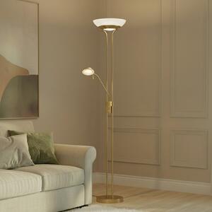 Állólámpa Lindby, Yveta, dimmable, Arany / Sárgaréz, Nappali, Fém, Modern