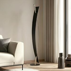 Állólámpa Lucande, Marija, dimmable, Fekete, Nappali, Fém, Modern