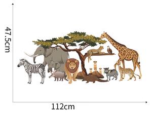 Falmatrica "Afrikai állatok" 112x47cm