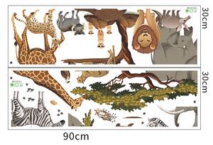 Falmatrica "Afrikai állatok" 112x47cm