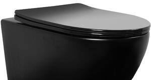 Rea, hőre keményedő vécéülőke lassan záródó és könnyen oldható, fekete, REA-C6003