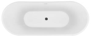 Rea Kerrano, szabadon álló fürdőkád 152x73 cm, szifonnal és csattanó dugóval, fehér, REA-W2002