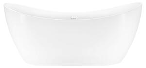 Rea Kerrano, szabadon álló fürdőkád 152x73 cm, szifonnal és csattanó dugóval, fehér, REA-W2002