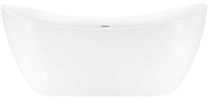 Rea Kerrano, szabadon álló fürdőkád 170x73 cm, szifonnal és csattanó dugóval, fehér, REA-W2003