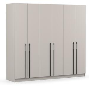 CASMIRA gardróbszekrény 230x210x55 - kasmír / fekete
