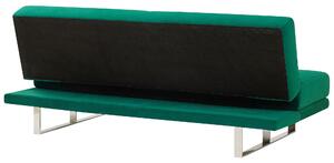 Zöld bársony kanapéágy YORK