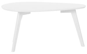 Modern Fehér Dohányzóasztal Szett Fehér Lábakkal FLY III