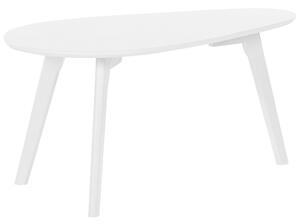 Modern Fehér Dohányzóasztal Szett Fehér Lábakkal FLY III