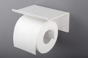 Deante Mokko kiegészítők, falra szerelhető WC papír tartó polccal, fehér matt, ADM_A221