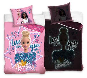 Világító ágyneműhuzat LOVE BARBIE rózsaszín