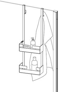 Deante Mokko kiegészítők, C típusú függőpolc a zuhanykabinhoz, fekete matt, ADM_N54K