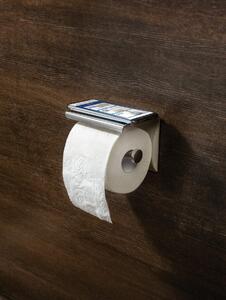 Deante Round kiegészítő, falra szerelhető WC-papír tartó polccal, króm, ADR_0221
