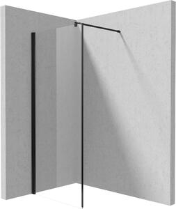 Deante Kerria Plus, Walk-in zuhany paraván 80cm, magasság 200cm, 6mm átlátszó üveg ActiveCoverrel, fekete profil, KTS_N38P