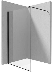 Deante Kerria Plus, Walk-in zuhany paraván 120cm, magasság 200cm, 6mm átlátszó üveg ActiveCoverrel, fekete profil, KTS_N32P