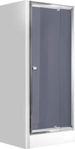 Deante Zoom, csuklós ajtó nyitáshoz 78-90 x 185 cm, 5mm szürke üveg, króm profil, KDZ_411D