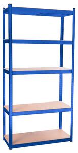 Aga Fém polc 180x90x40 cm 5 polc Kék
