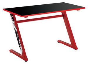 WHITE SHARK ZZ gamer asztal fekete/piros