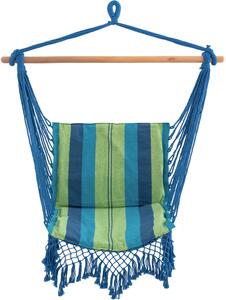 Bluegarden, akasztós brazil fotel 95x53 cm, kék-zöld, OGR-04536