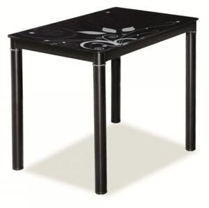 Damar Étkezőasztal 80 x 60 cm, Fekete