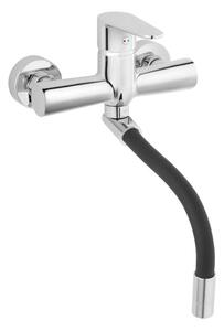 Ferro Algeo Square, falra szerelhető mosdócsap flexibilis kifolyóval 150 mm, króm, BAG5FB