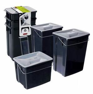 Curver 245948 Szelektív hulladékgyűjtő szett (2 x 10L + 6L) - Szürke