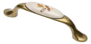 728B barna virág porcelán fogantyú