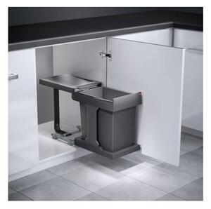 Hulladékgyűjtő szemetes 400 mm, 1x20 literes, sötétszürke