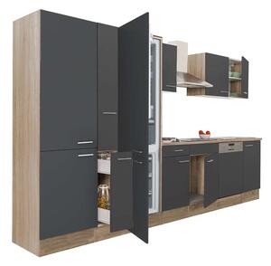 Yorki Konyhabútor - Sonoma Tölgy/Antracit - 370 cm