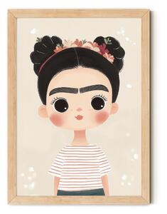 Falikép gyerekszobába - Frida portré I A4 (21x30 cm)