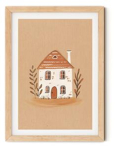 Falikép gyerekszobába - manóház A4 (21x30 cm)