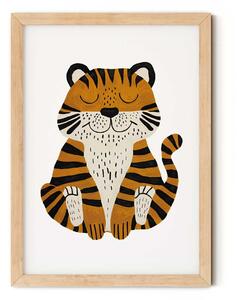 Alvó tigris falikép fiúknak gyerekszobába A4 (21x30 cm)