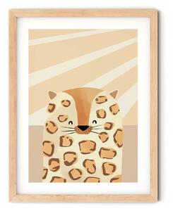 Leopárdos falikép gyerekszobába A4 (21x30 cm)