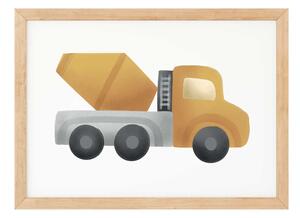 Autós falikép: betonkeverő A5 (15x21 cm)