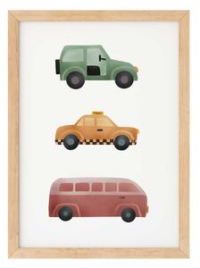 Autós falikép: dzsip, taxi és lakóautó A4 (21x30 cm)