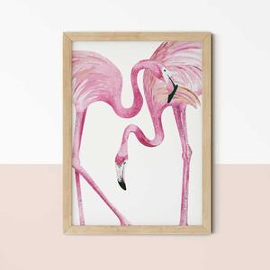 Flamingók gyerekszobai falikép A4 (21x30 cm)