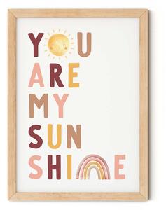 You are my sunshine falikép - "naplemente" színvilág A5 (15x21 cm)