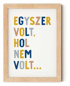 "Egyszer volt..." feliratú gyerekszobai falikép - "kanyon színvilág" A5 (15x21 cm)