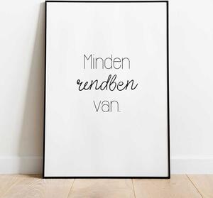 Motivációs poszter: Minden rendben van. A5 (15x21 cm)