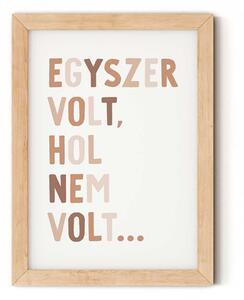 "Egyszer volt..." feliratú gyerekszobai falikép - "búzamező színvilág" A5 (15x21 cm)
