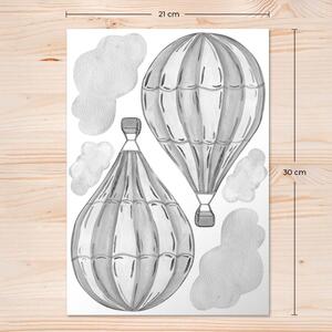 Akvarell hőlégballon falmatrica - választható színek és méretek Kicsi hőlégballon (2db kb 20 cm-es)