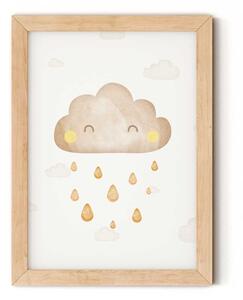Felhő falikép – "búzamező színvilág" A5 (15x21 cm)