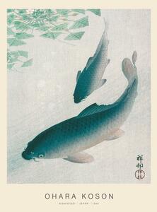 Reprodukció Nishikigoi, Two Koi Carp Fish (Special Edition) - Ohara Koson