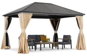 Fém pavilon Sardinia Premium 3x6 Garden Point bézs színű