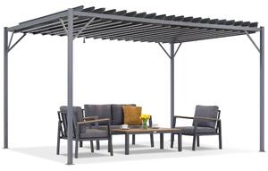 Antracit terasz pergola Tasos 3x6m Garden Point