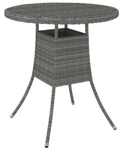 VidaXL szürke polyrattan kerti asztal 70 x 70 x 73 cm