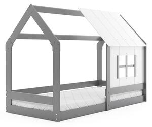 DOMEK gyerekágy ablakkal 80×160 cm Szürke